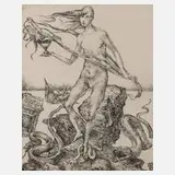 Heinz Zander, Am Meer, Radierung