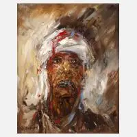 Manfred, "Nah-Ost II Der Krieg" by Feiler, Öl auf Leinwand, sold Feb 2023