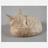 Anton Puchegger, schlafender Fuchs Alabaster
