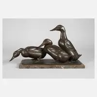 Helmut Diller, Entengruppe, 1911, Bronze