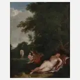 Théobald Michau, Nymphen am Waldsee, Öl auf Leinwand