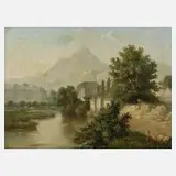 B. Wijn, Morgendliche Flussaue, Öl auf Leinwand
