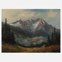 Master Bertram, Blick zum Watzmann, Öl auf Leinwand