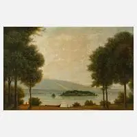 Robert Büchtger, "Staffelsee-Stimmung", Öl auf Leinwand