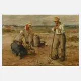 Prof. Willi Hans Burger-Willing, Kartoffelernte, Öl auf Leinwand