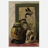Heinrich Freytag, Chinesisches Stillleben, Öl auf Leinwand