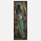 Charles Gottweiss, Atelierstillleben, Öl auf Pressspanplatte