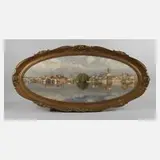 Jiří Kaucký, Blick auf Jindřichův Hradec, Öl auf Leinwand