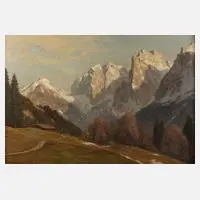 Erwin Kettemann, "Vorfrühling im Kaisertal", Öl auf Leinwand