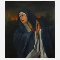 Madonna by Hans Leciejewski, Öl auf Leinwand, sold Nov 2022