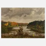 Paul Lehmann-Brauns, Spätsommer am See, Öl auf Leinwand