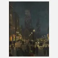 Kurfürstendamm in Berlin by Paul Lehmann-Brauns, Öl auf Karton, sold Nov 2022