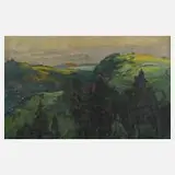 Karl Friedrich Lippmann, Mittelgebirgslandschaft, Öl auf Leinwand
