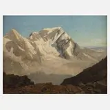 Georg Macco, "Ortler vom Eisseepass gesehen", 1898, Öl auf Leinwand