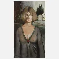 Pascal Papisca, "Nobil Donna", 1983, Öl auf Leinwand