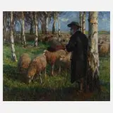 Ernst Paul, Pastorale Landschaft, Öl auf Leinwand