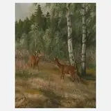 Friedrich Reimann, Rehe am Waldrand