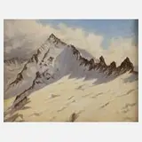 Prof. Max Roth, Der Große Möseler im Zillertal, Öl auf Sperrholz