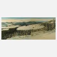 Zelinka, Weite Winterlandschaft, Öl auf Hartfaserplatte