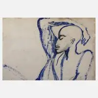S. Ahna, "Dance", 2000, Kohlevorzeichnung auf weißem Grund