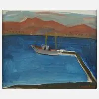 Karl Madritsch, Auf Kreta, Öl auf Leinwand und auf Karton kaschiert