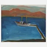 Karl Madritsch, Auf Kreta, Öl auf Leinwand und auf Karton kaschiert