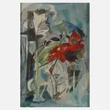 Ernst Weiers, "Stilleben", 1952, Öl auf Hartfaserplatte