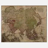 Karte Asien by Johann Baptist Homann, Kupferstich, sold Nov 2022