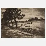 Ludwig von Gleichen-Rußwurm, An der Allee, Radierung