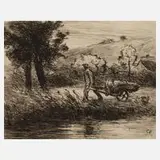 Ludwig von Gleichen-Rußwurm, Auf dem Heimweg, Radierung