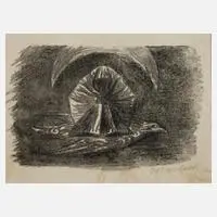 "An den Mond II" by Ernst Barlach, Lithographie, sold Nov 2022