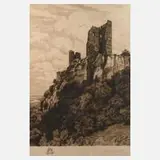 Albrecht Bruck, Burgruine, Radierung