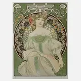 Alphonse Mucha, Jugendstilschönheit, Farblithographie