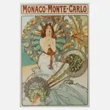 Alphonse Mucha, "Monaco-Monte-Carlo", 1897, Farblithographie