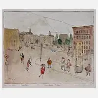 Kurt Mühlenhaupt, "Prenzlauer Allee", 1994, aquarellierte