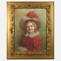 Kinderportrait by Eugène Galien-Laloue, 1902, Pastell, sold Nov 2022