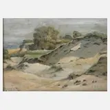 K. Hippe, Strand von Poberow, 1908, Mischtechnik