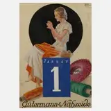 Hans Heinrich Koch, "Gütermanns Nähseide", 1933, Gouache