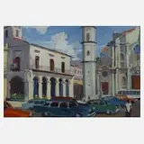 Ortloff, In der Stadt, Gouache