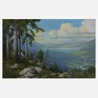 Sommer im Alpenvorland by Rudolf Reschreiter, Gouache, sold Nov 2022