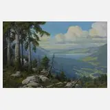 Rudolf Reschreiter, Sommer im Alpenvorland, Gouache
