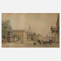 Wolfgang Tritt, Unter den Linden, Aquarell über Bleistift