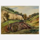 Franz Vetter, Im Thüringer Land, Aquarell