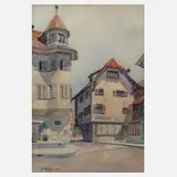 Gunnar Widforss, Straßenszene, 1912, Aquarell auf Papier
