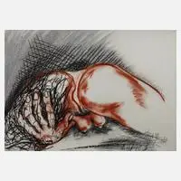 Wolfgang Schnier, Erotica, Zeichnung in Braun- und Schwarztönen