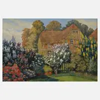 Martin Bammes, Sommerlicher Garten, 1920, Gouache