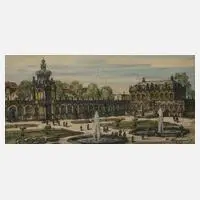 F. Herrmann, Dresden Zwinger, 1972, Kohlezeichnung