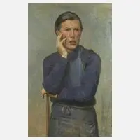 Rolf Krause, "Der Sinnende", Öl auf Pappe