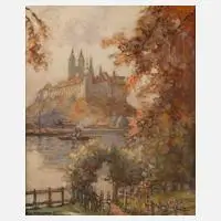Rudolf Poeschmann, "Meissen an der Elbe", pastellner
