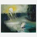 Prof. Heinz Werner, An einem Sommertag, Acryl auf Leinwand